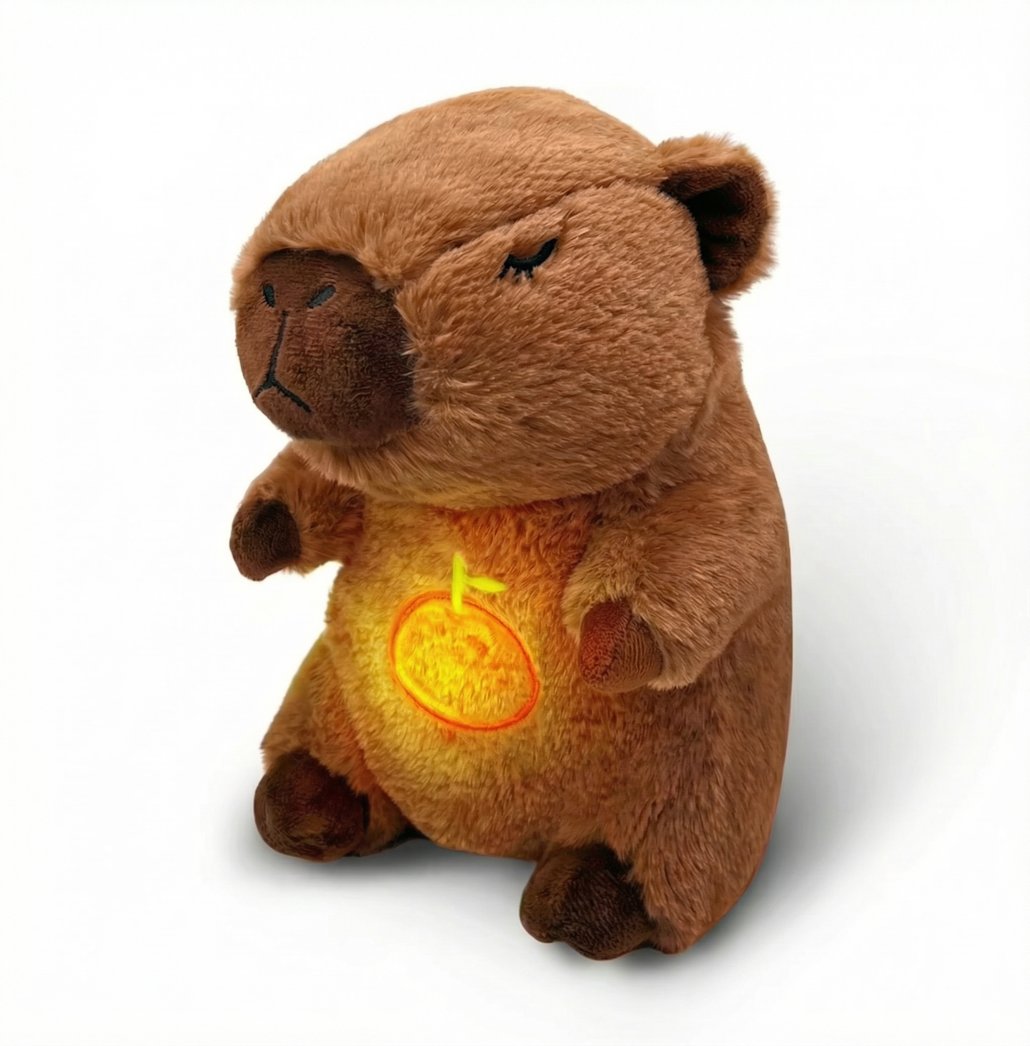 Soothie Capy Companion™ – Breathing Plush Sleep Buddy with Light and Sound