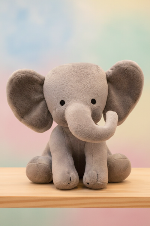Grey Elephant Plush - Shelf Display